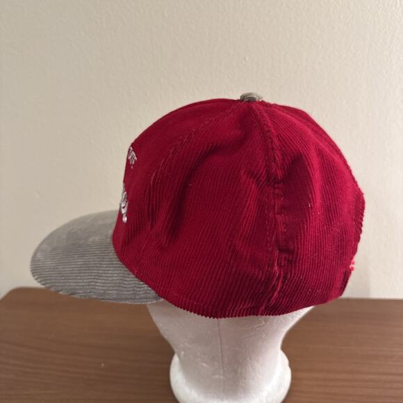 Vintage Ohio State Buckeyes Script Corduroy Snapback Hat Cap 90s AJD University - Picture 3 of 15